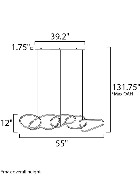 ET2 Unity 5-Light LED Pendant Model: E24616-BCN