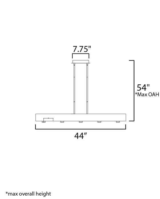 ET2 Beam 5-Light LED Pendant Model: E24634-BKPC