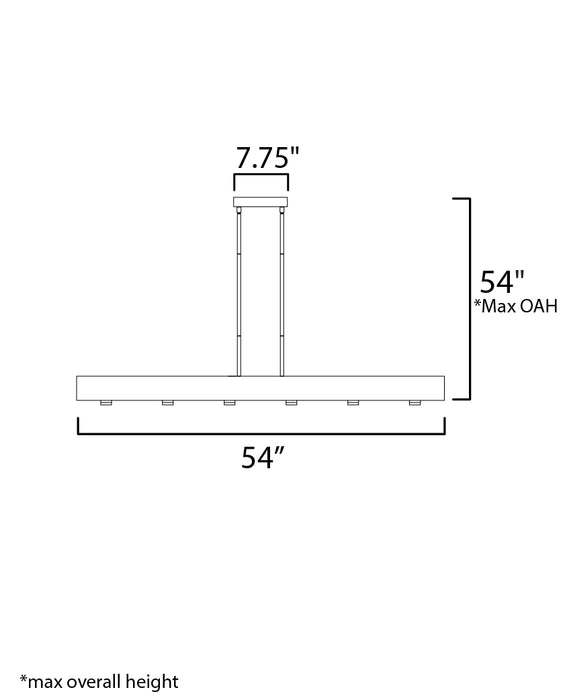 ET2 Beam 6-Light LED Pendant Model: E24636-BKPC