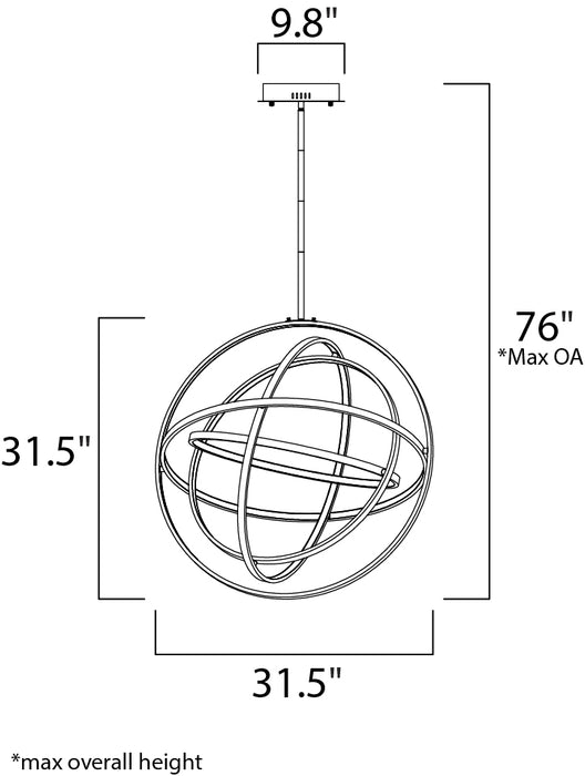 ET2 Gyro II 31.5 LED Pendant Model: E24785-PC