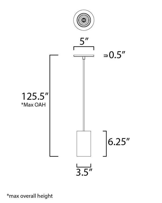 ET2 Dwell 1-Light LED Pendant Model: E25002-WT