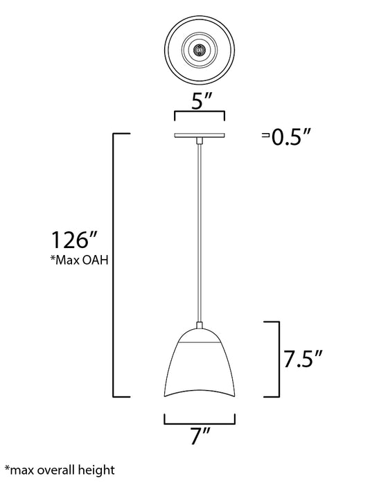 ET2 Sway LED Concrete Pendant Model: E25034-GY