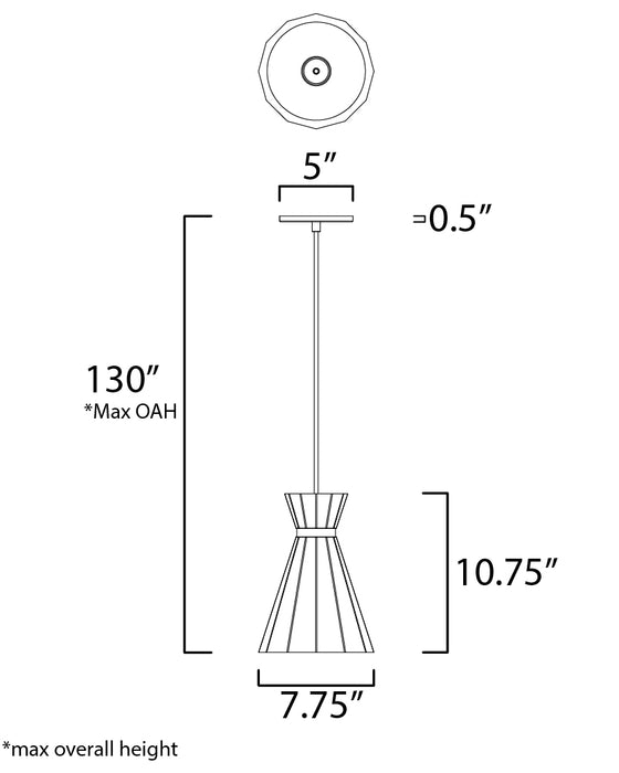 ET2 Sash 1-Light LED Pendant Model: E25036-GYPC