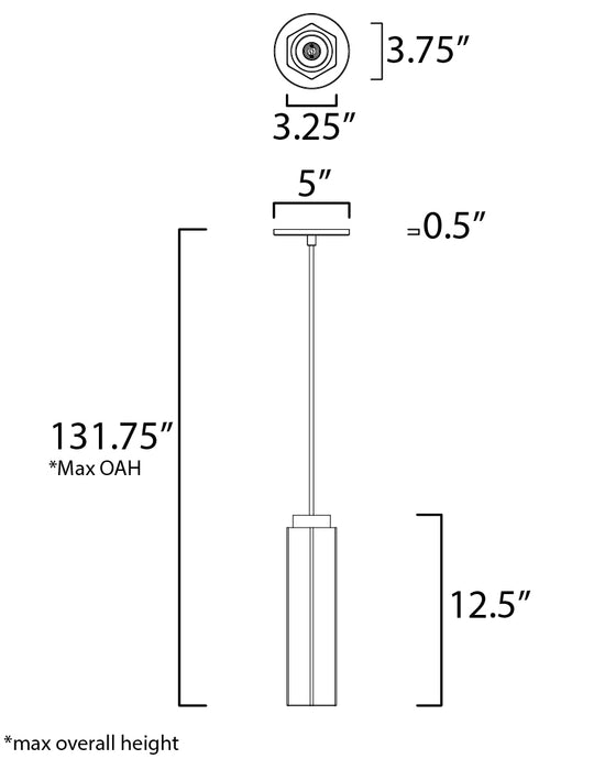 ET2 Allen LED Plaster Pendant Model: E25037-WTBK