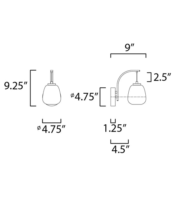 ET2 Soji LED Wall Sconce Model: E25060-92BKGLD