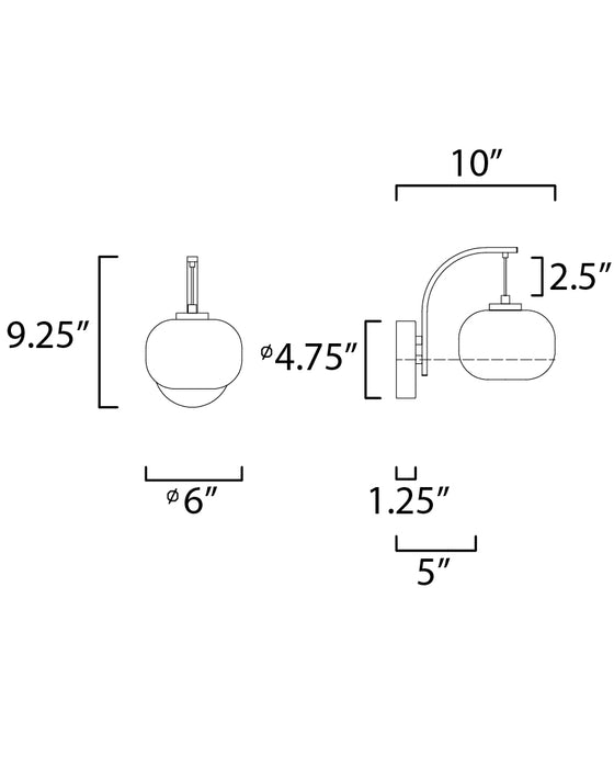 ET2 Soji LED Wall Sconce Model: E25062-92BKGLD