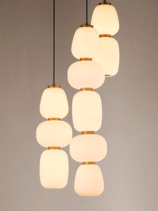 ET2 Soji 3-Light LED Pendant Model: E25069-92BKGLD