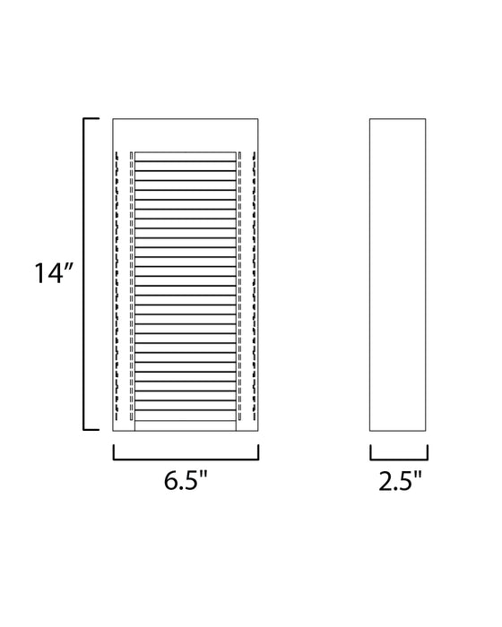 ET2 Alcove Medium LED Outdoor Wall Sconce Model: E30104-BKGLD