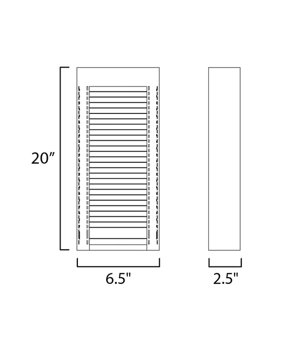 ET2 Alcove Large LED Outdoor Wall Sconce Model: E30106-BKGLD