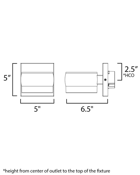 ET2 Modular Can 1-Light LED Sconce Model: E30161-10BK