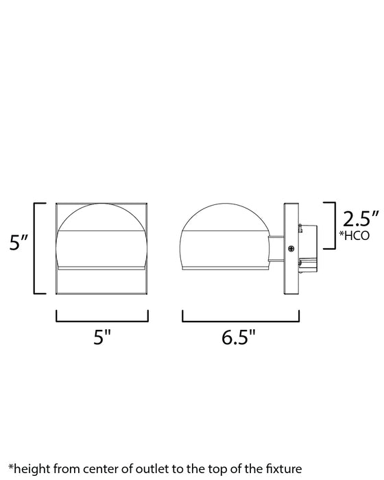 ET2 Modular Dome 1-Light LED Sconce Model: E30164-BK