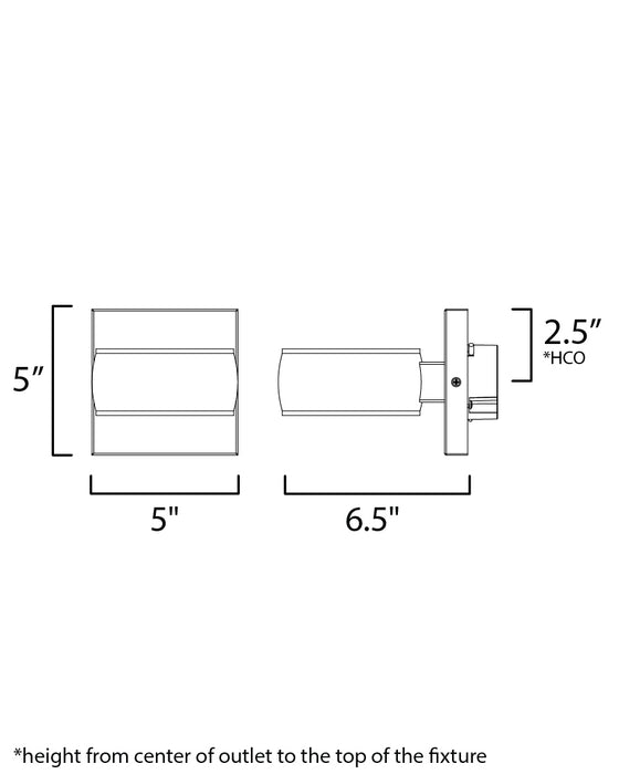 ET2 Modular 2-Light LED Outdoor Wall Sconce Model: E30170-BK