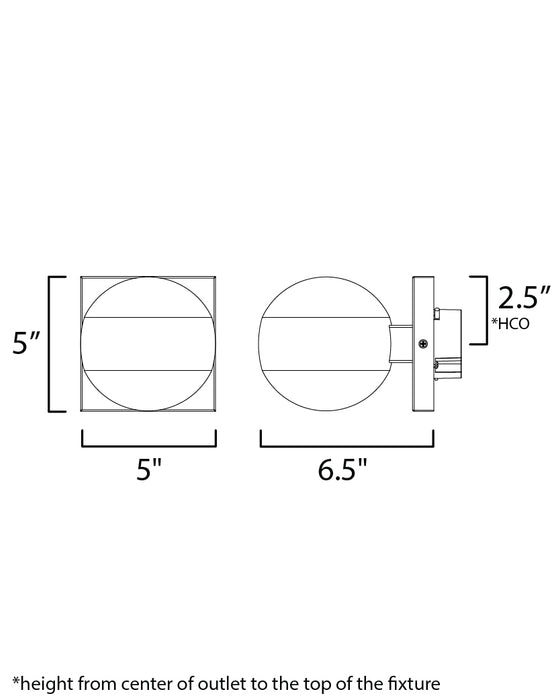 ET2 Modular Globe 2-Light LED Sconce Model: E30175-10BK