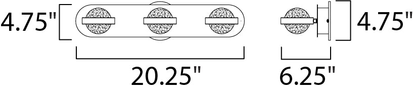 ET2 Cosmo 3-Light LED Bath Vanity Model: E30613-91PC