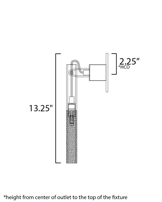 ET2 Pipette 1-Light Wall Sconce Model: E31090-93PC