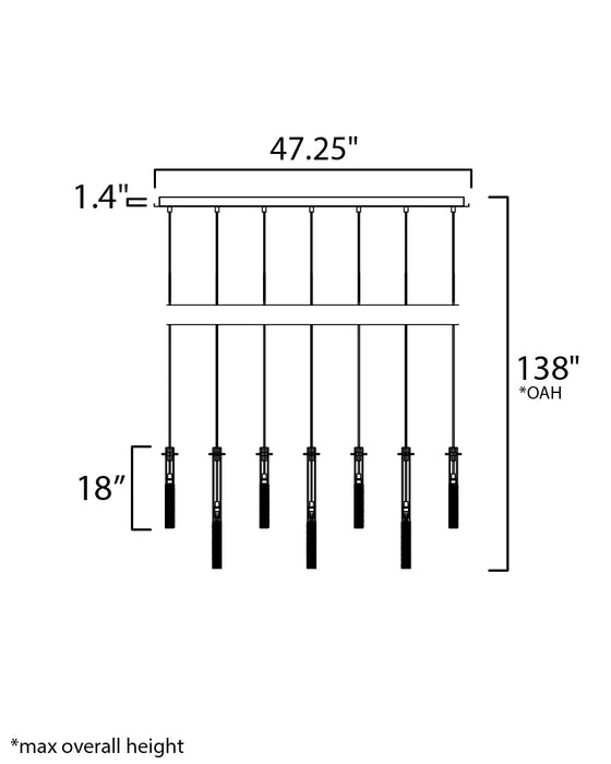 ET2 Pipette 17-Light Pendant Model: E31099-93PC