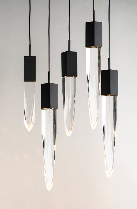 ET2 Quartz 5-Light LED Pendant Model: E31244-20BK