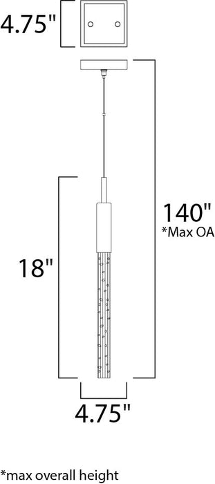 ET2 Scepter 1-Light LED Pendant Model: E32771-91BC