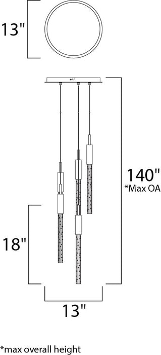 ET2 Scepter 5-Light LED Pendant Model: E32775-91BC