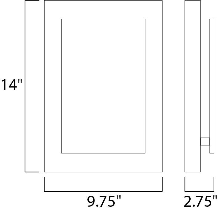 ET2 Alumilux: Piso LED Outdoor Wall Sconce Model: E41335-BKSA