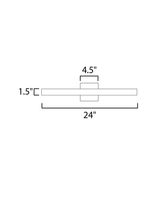 ET2 Alumilux: Line 24 LED Outdoor Wall Sconce Model: E41343-BK