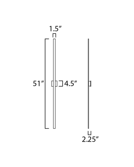 ET2 Alumilux: Line 51 LED Outdoor Wall Sconce Model: E41344-WT