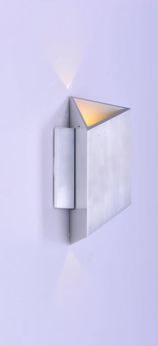 ET2 Alumilux: Facet LED Outdoor Wall Sconce Model: E41373-SA