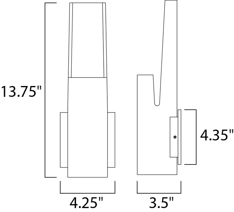 ET2 Alumilux: Runway LED Outdoor Wall Sconce Model: E41524-BZ