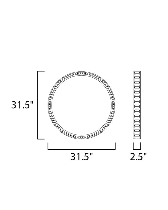 ET2 31.5 Round Crystal LED Mirror Model: E42004-20