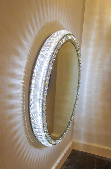 ET2 31.5 Round Crystal LED Mirror Model: E42004-20