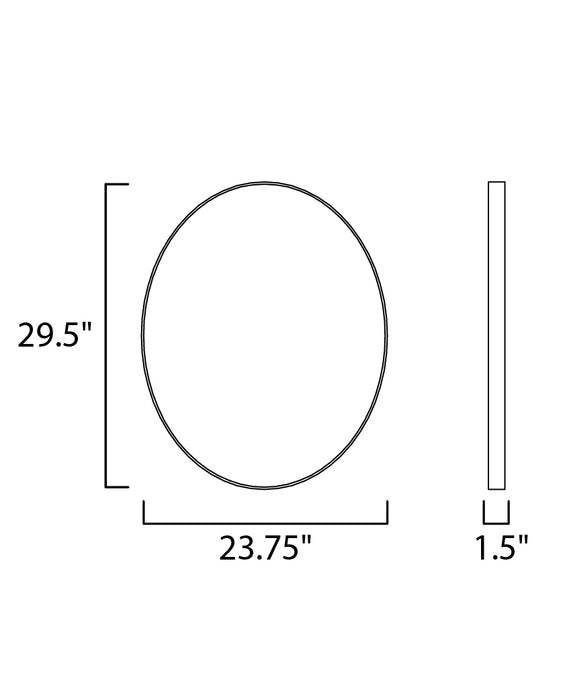 ET2 24 x 30 Oval LED Mirror Model: E42012-90AL