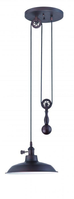 Craftmade 1 Light Pulley Pendant Metal Shade Model: P400-ABZ