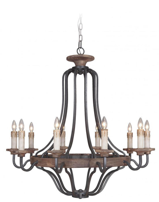 Craftmade Ashwood 10 Light Chandelier Model: 36510-TBWB