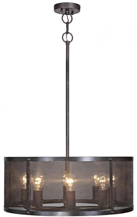 Craftmade Blacksmith 8 Light Pendant Model: 37198-MBKG