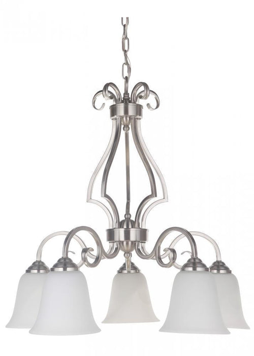 Craftmade 7125BN5-WG Cecilia 5 Light Down Chandelier