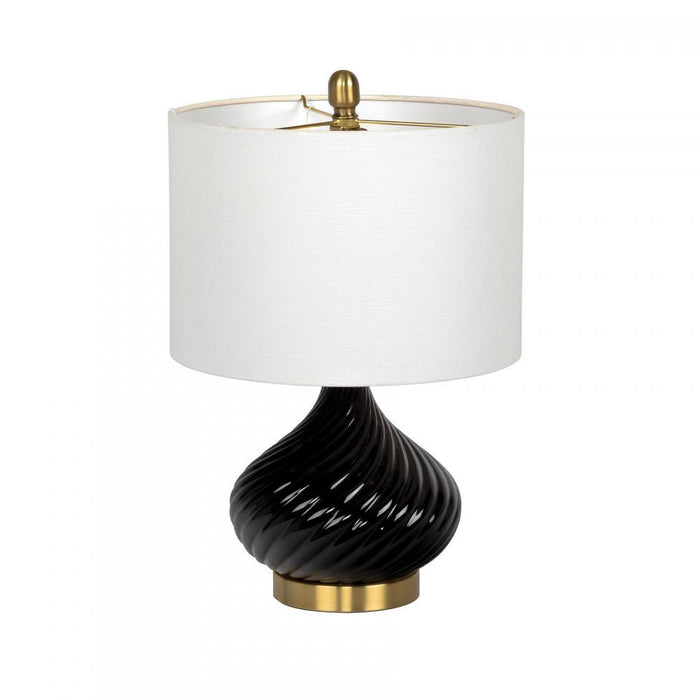 Craftmade Accent Lamp Bl19bk Blac Antique Brass Base With White Model: 86216