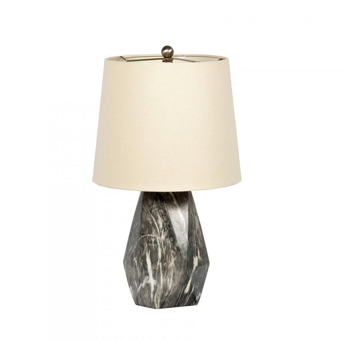 Craftmade Accent Lamp Bl26ltx Black Marble Base With White Fabric Model: 86225