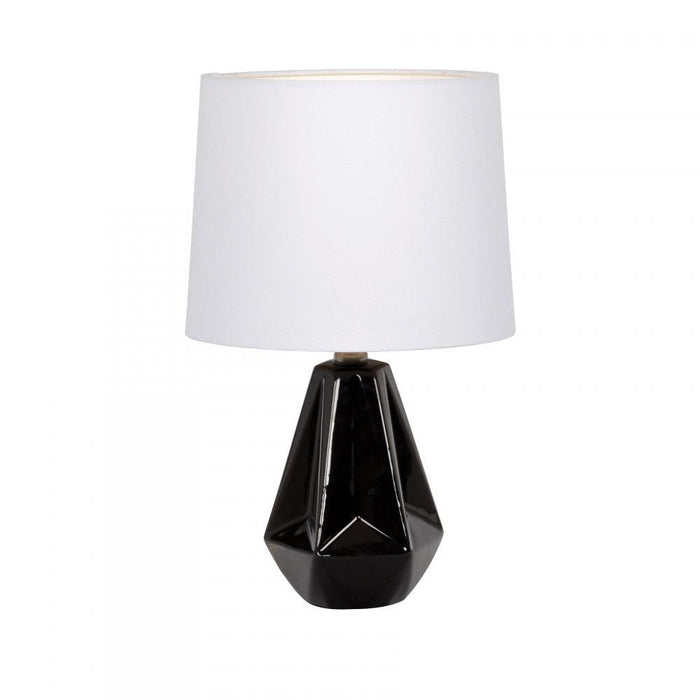 Craftmade Accent Lamp Bl28bk Black Base With
white Fabric Hardback Model: 86227