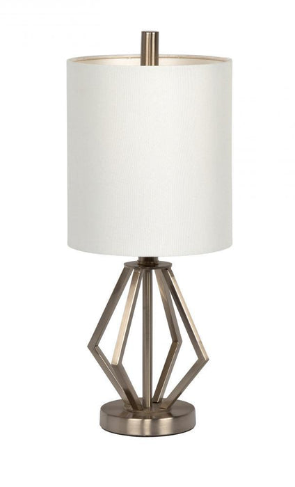 Craftmade Accent Lamp Bl32ltx Brushed Nickel Base With White Fabric Model: 86233