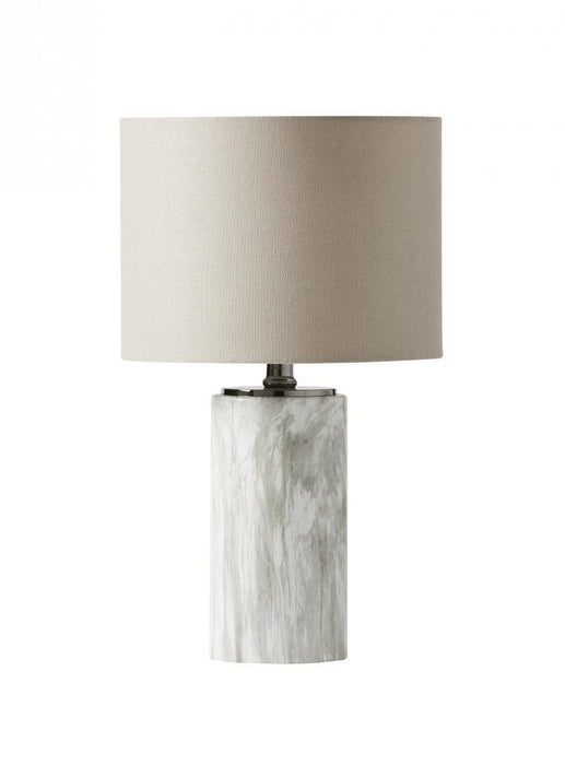 Craftmade Accent Lamp Bl63ltx Faux Marble Base With Oatmeal Shade Model: 86254