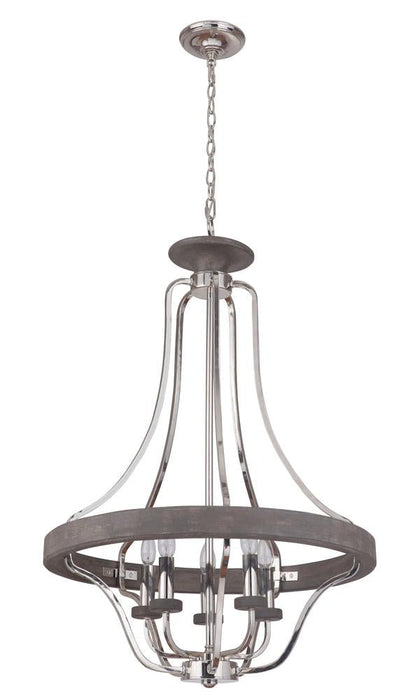 Craftmade Ashwood 5 Light Pendant Model: 36545-PLNGRW