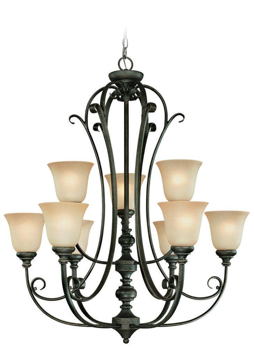 Craftmade Barrett Place 9 Light Chandelier Model: 24229-MB