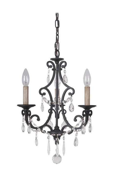 Craftmade Bentley 3 Light Chandelier Model: 38923-MBK