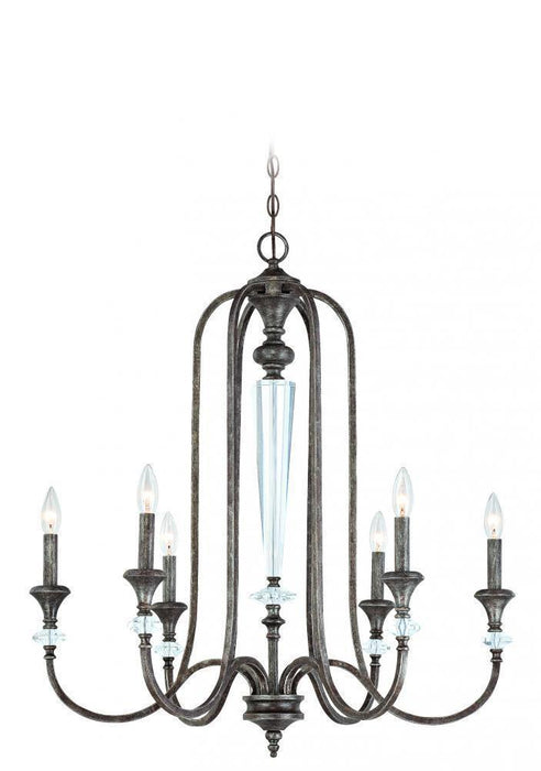 Craftmade Boulevard 6 Light Chandelier Model: 26726-MBS