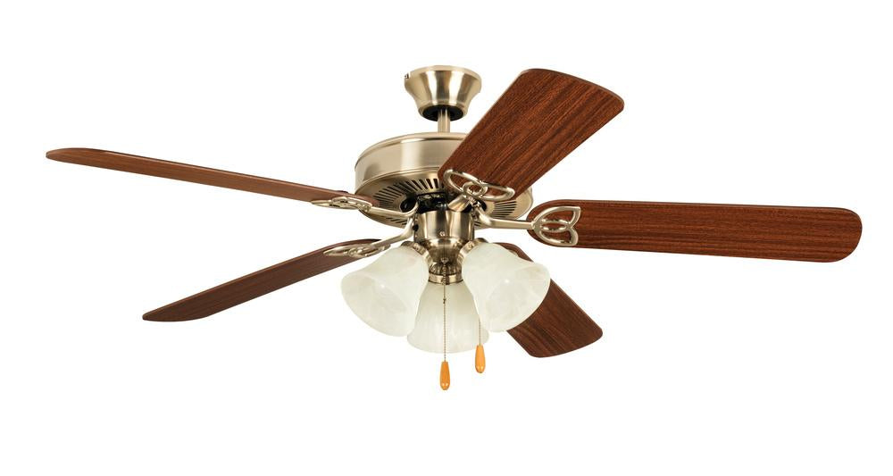 Craftmade Builder Deluxe 52 Inch Ceiling Fan Blades & 3 Alabaster Model: BLD52BNK5C3