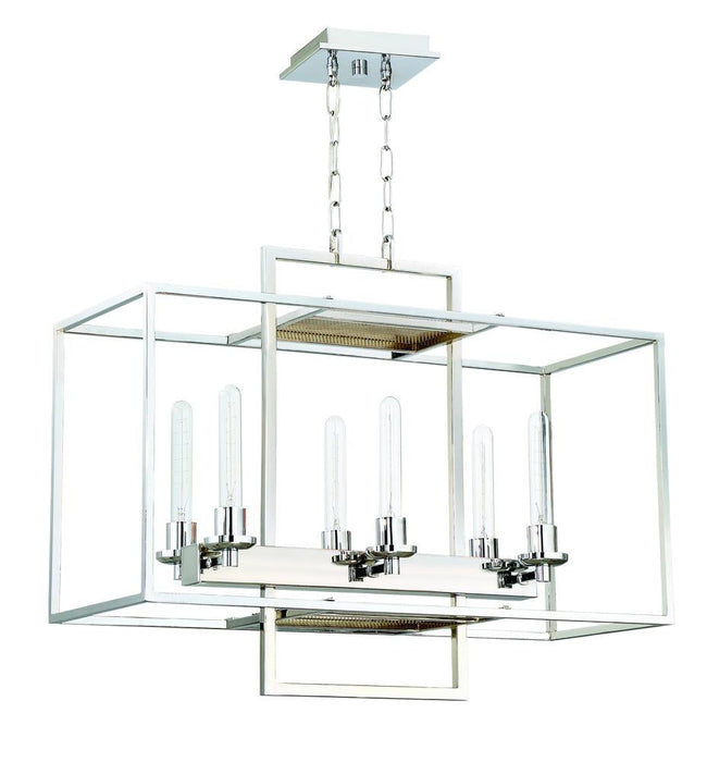 Craftmade Cubic 6 Light Linear Chandelier Model: 41526-CH