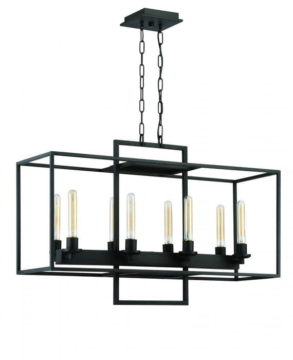 Craftmade Cubic 8 Light Linear Chandelier Model: 41528-ABZ