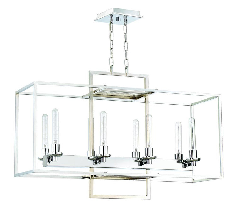 Craftmade Cubic 8 Light Linear Chandelier Model: 41528-CH