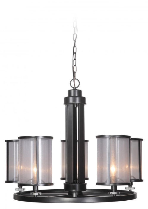 Craftmade Danbury 5 Light Chandelier Model: 36725-MBK