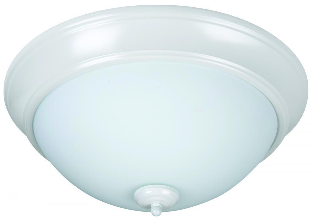 Craftmade Flushmount 13 Inch Pro Builder Flush White Frost Glass Model: XP13BN-2W